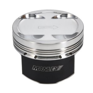 Mitsubishi Lancer Evolution Piston Set - Manley Performance - Forged 86.0mm Bore +1.0mm Over Size 10.0/10.5 CR Dish - `03-`06